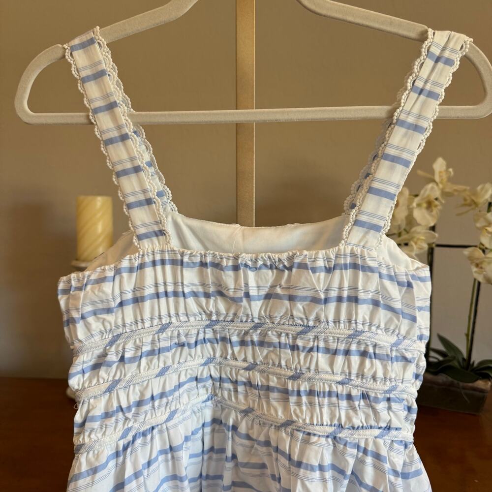 Altar’d State Blue Stripe Smocked Maxi Dress NWT Small - Picture 3 of 6